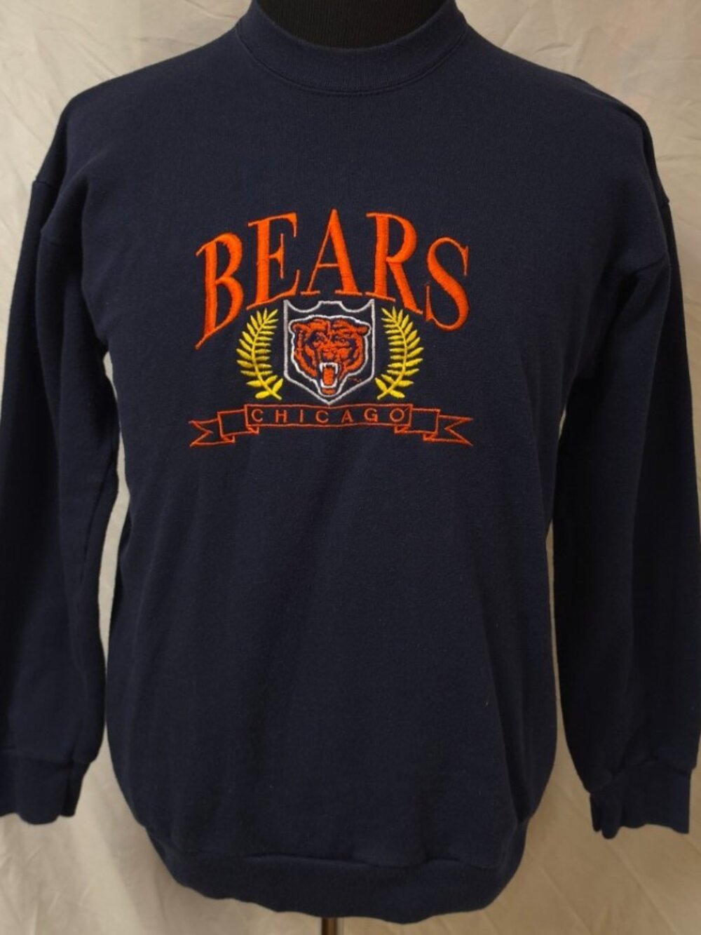Vtg Chicago Bears Sweatshirt Mens XL Blue Logo 80s NFL Crewneck Pullover Tultex